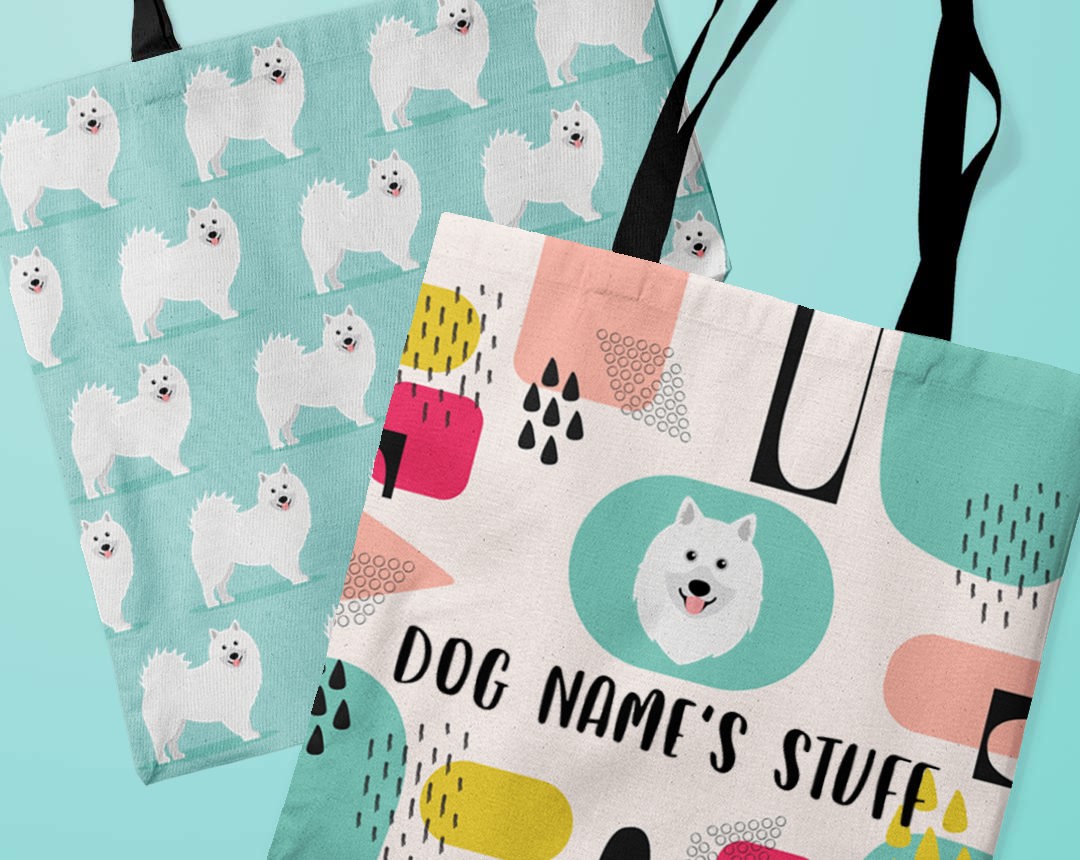 Two canvas bags featuring your dog