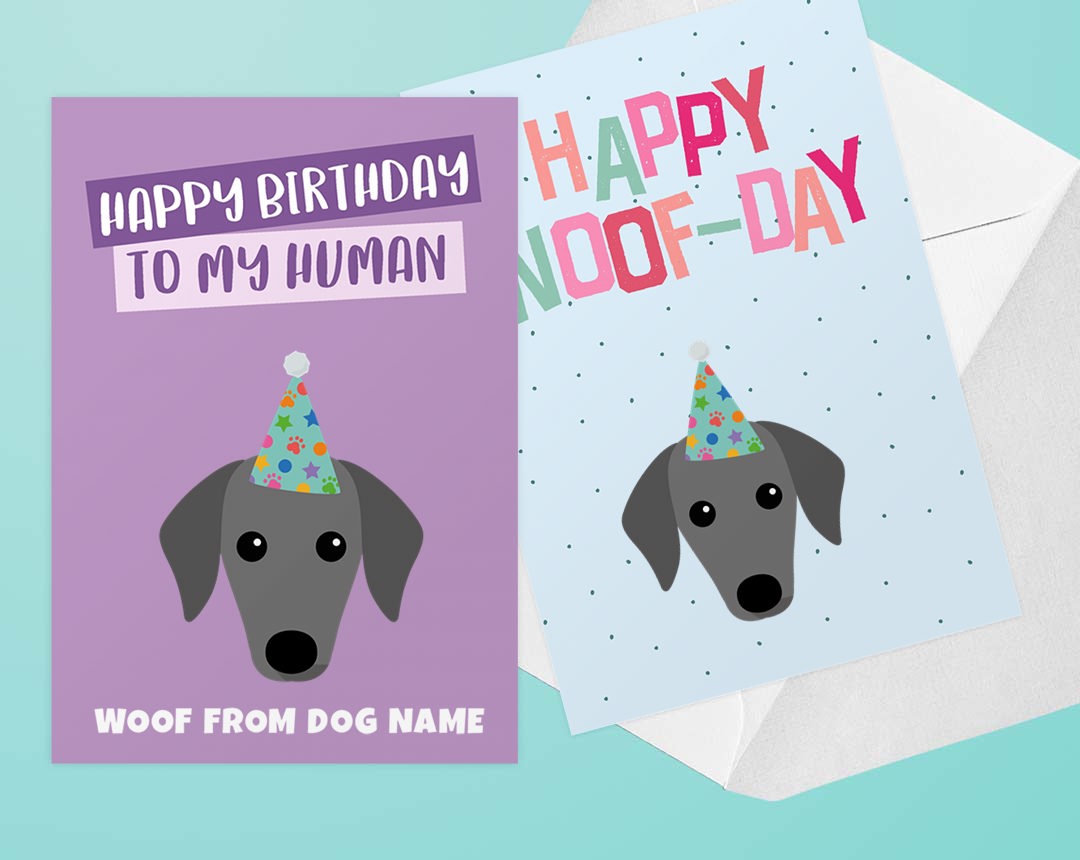 Two Personalised Birthday Cards