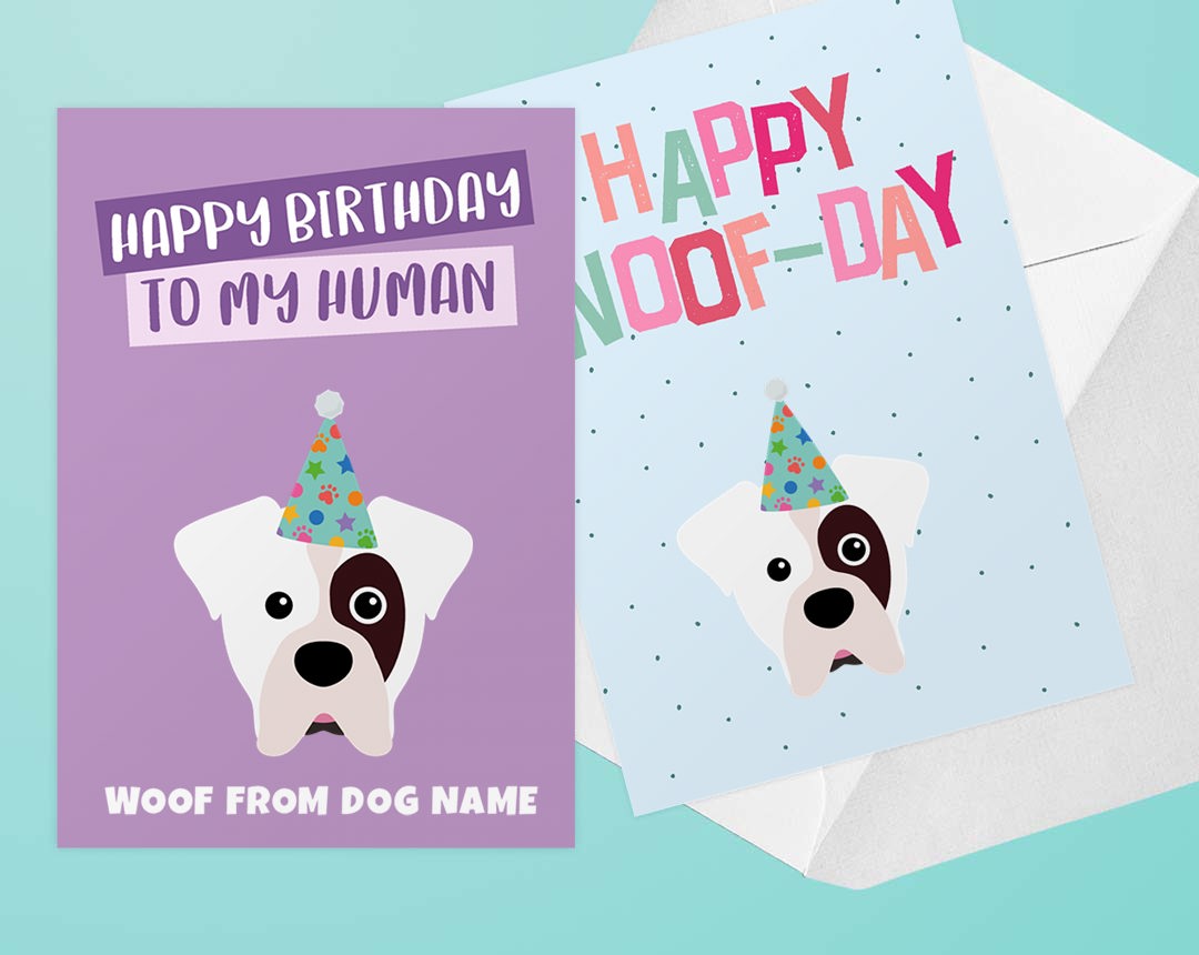 Personalised dog greeting cards