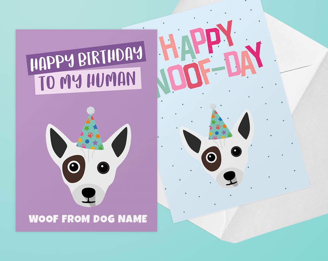 Personalised dog greeting cards