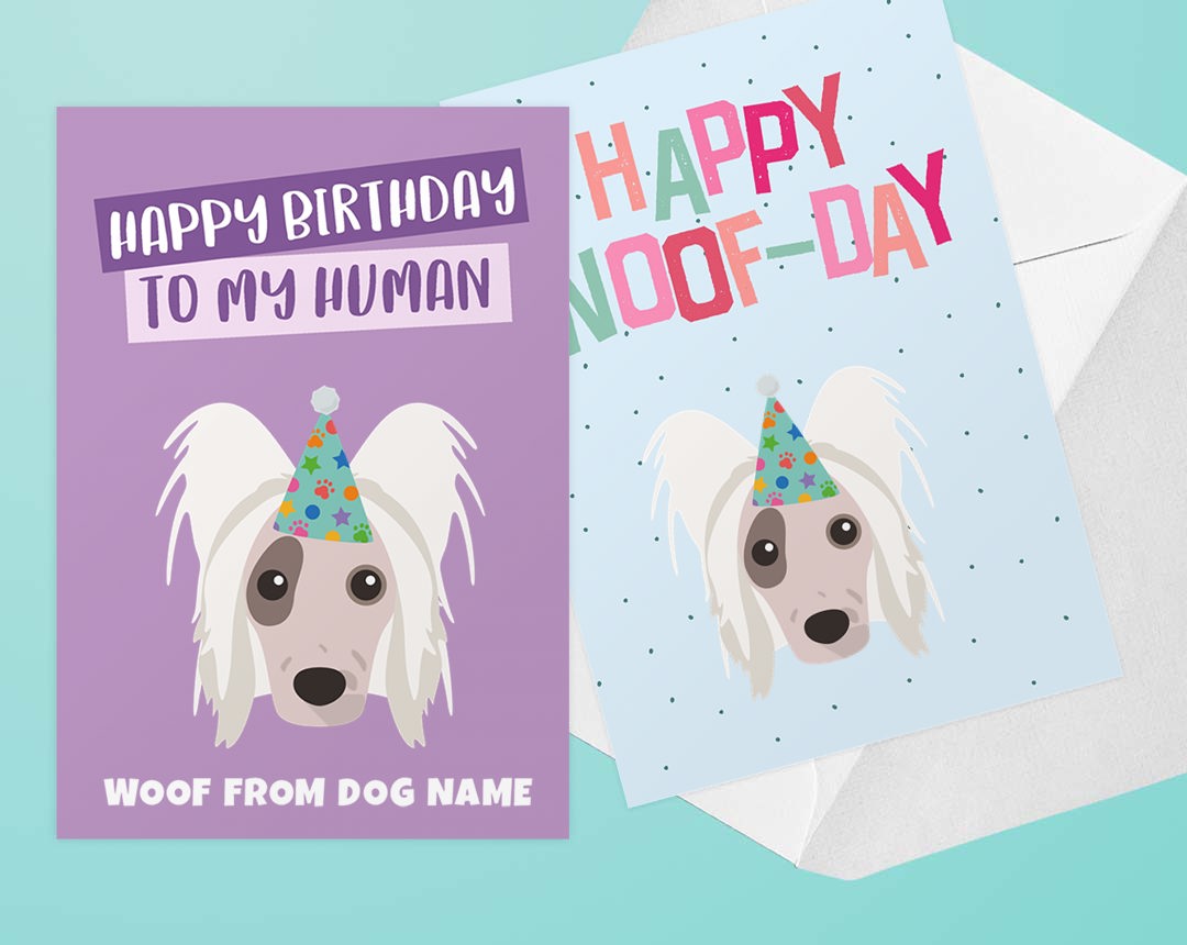 Personalised dog greeting cards