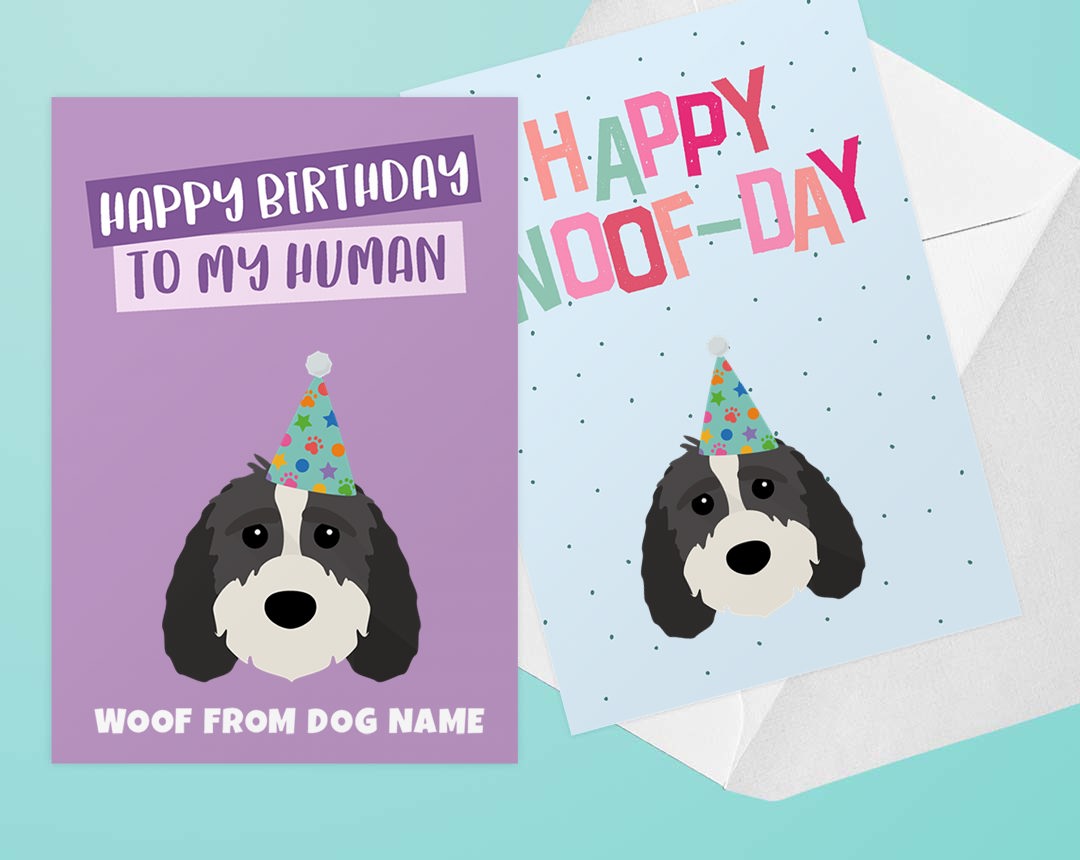 Personalised dog greeting cards