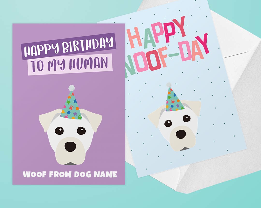 Personalised dog greeting cards