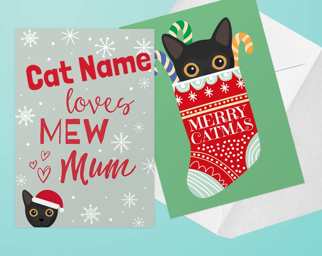 Personalised Cat Christmas Cards