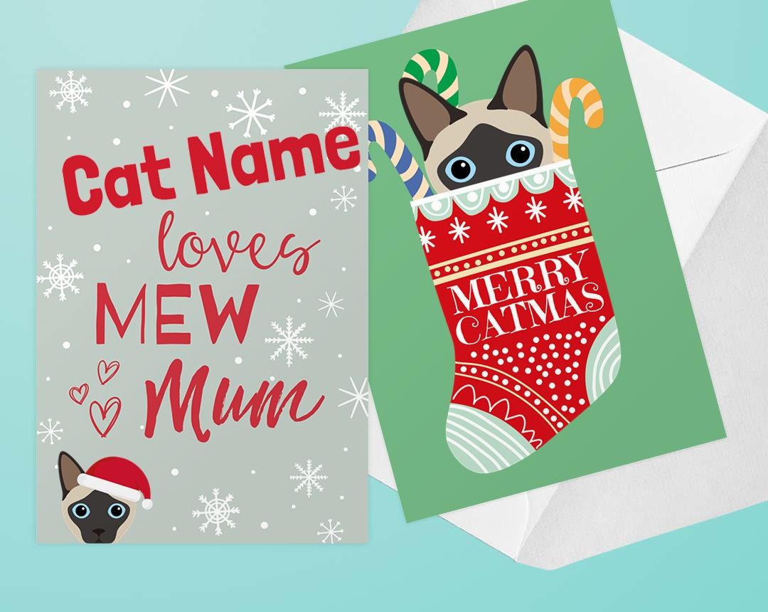 Personalised Cat Christmas Cards