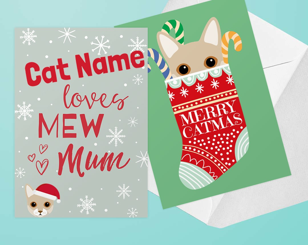 Personalised Cat Christmas Cards
