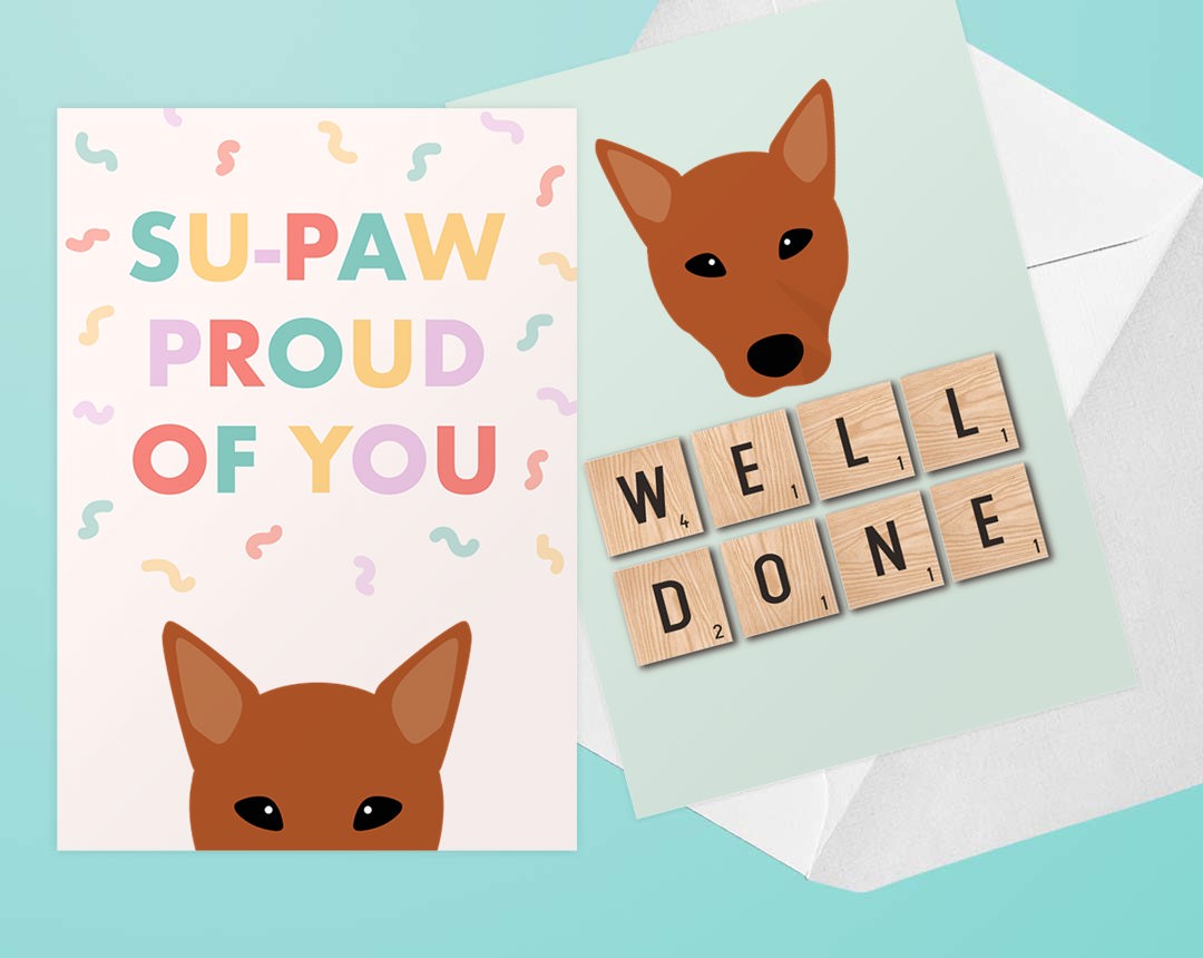 Personalized Dog Cards - Congratulations Cards