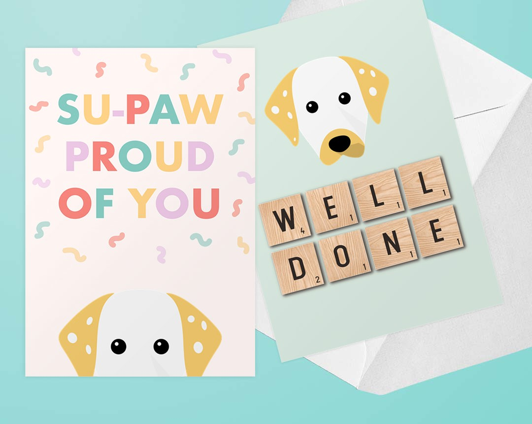 Personalized Dog Cards - Congratulations Cards