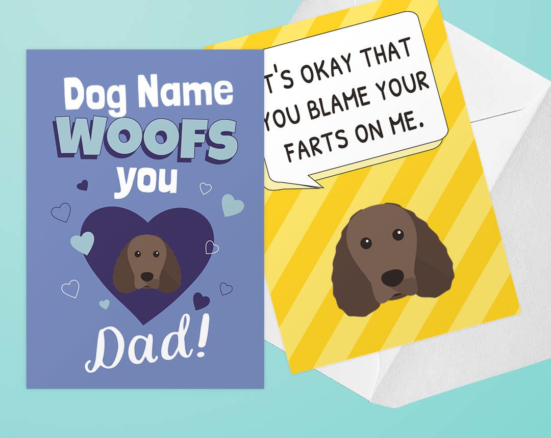 Personalized Greeting cards for Dog Dads