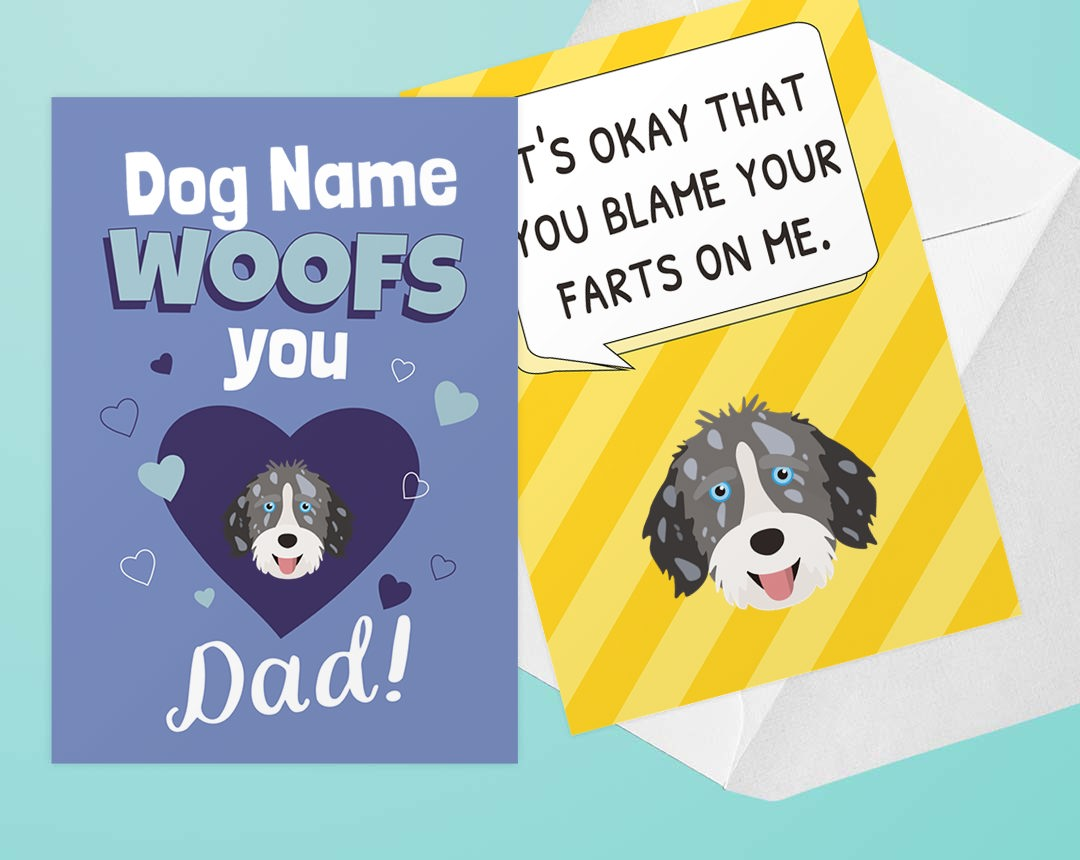 Personalized Greeting cards for Dog Dads