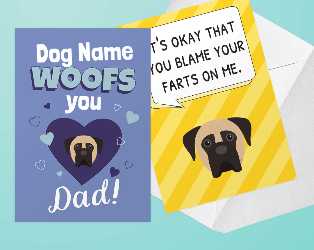 Personalized Greeting cards for Dog Dads