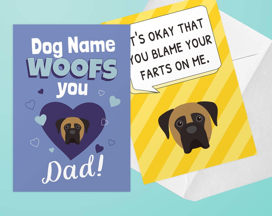 Personalized Greeting cards for Dog Dads