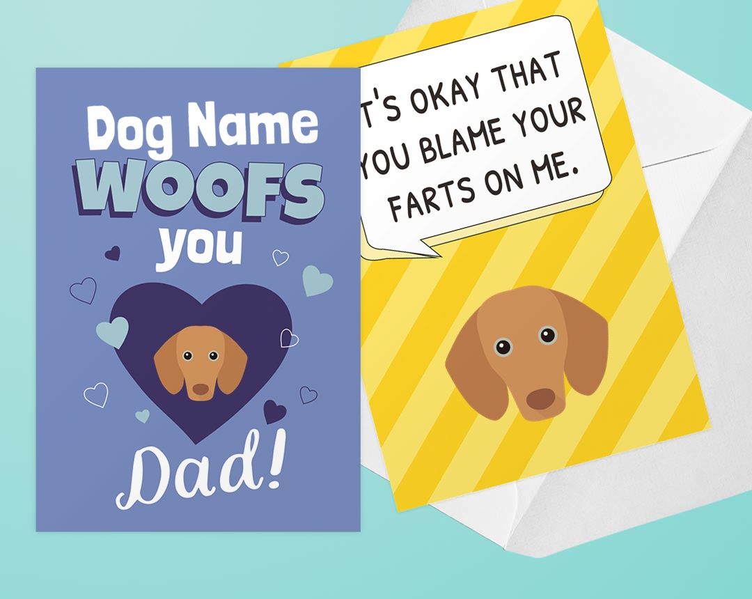 Personalized Greeting cards for Dog Dads