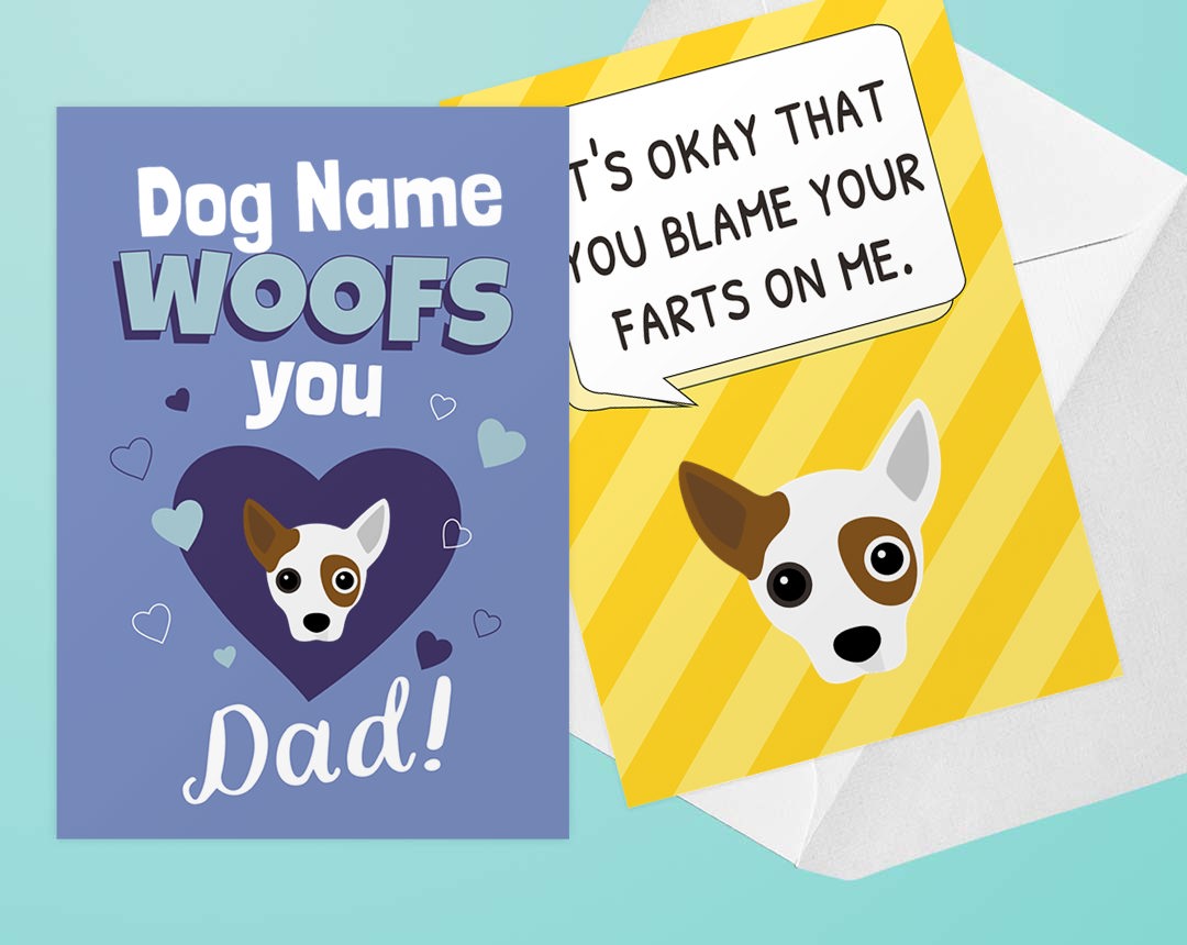 Personalized Greeting cards for Dog Dads