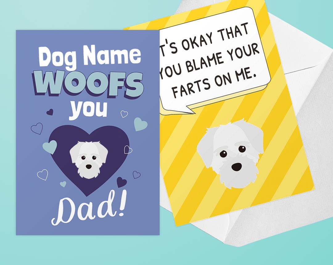 Personalized Greeting cards for Dog Dads