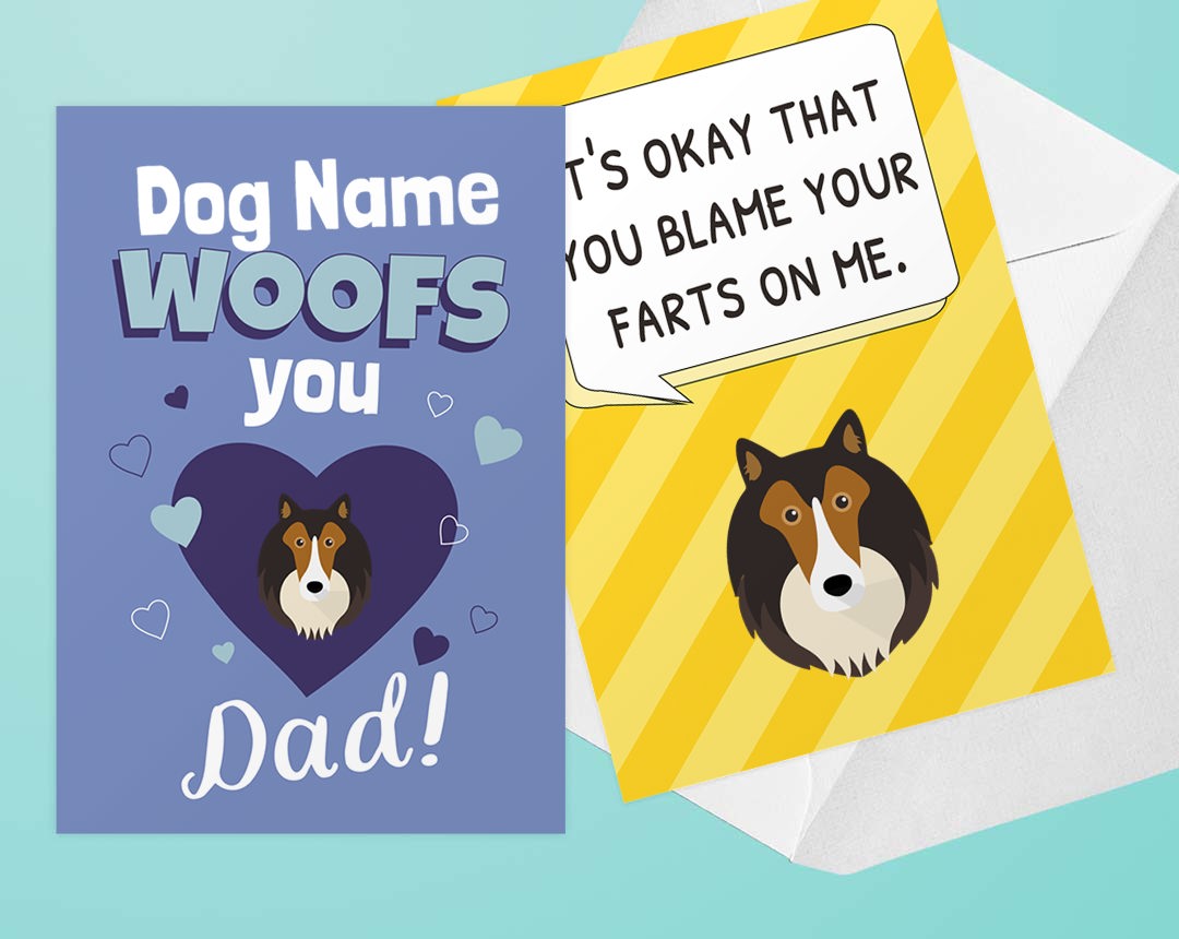 Personalized Greeting cards for Dog Dads