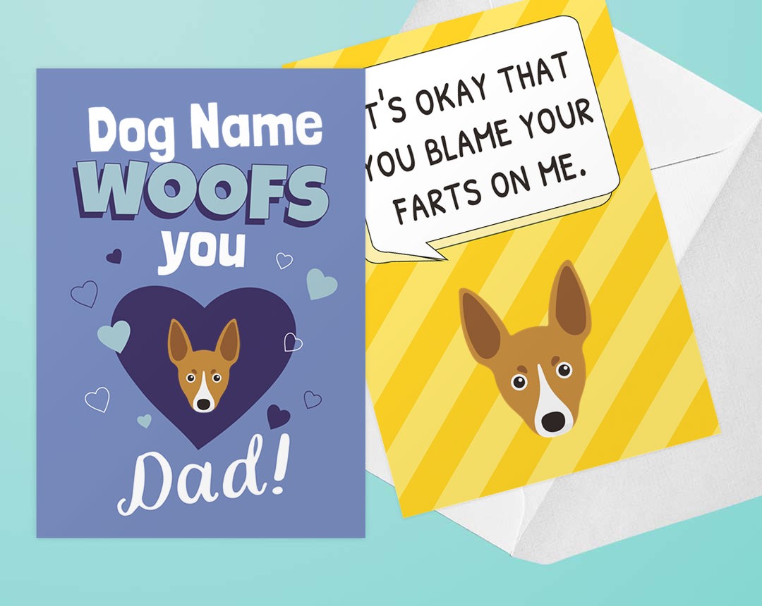 Personalized Greeting cards for Dog Dads