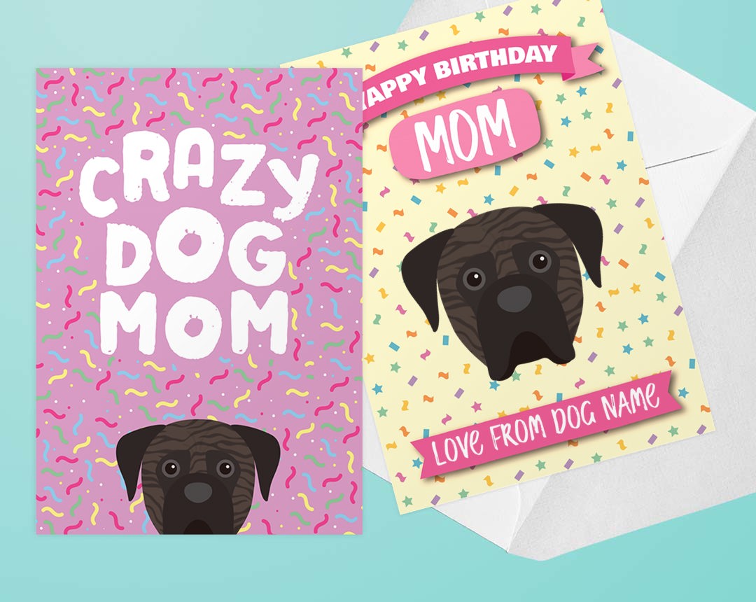 Personalized greeting card for dog moms