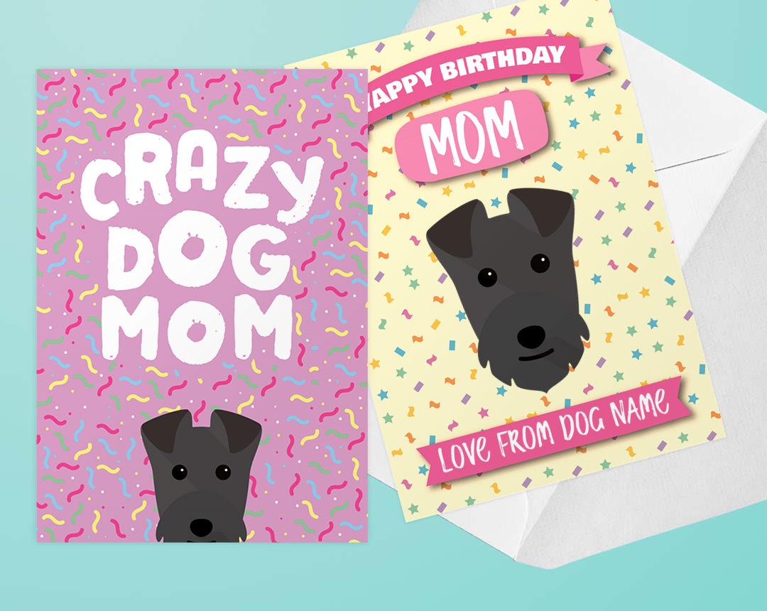 Personalized greeting card for dog moms