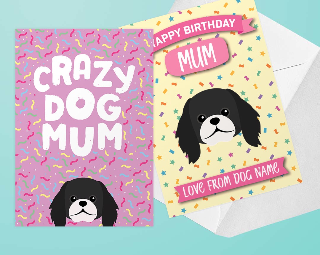 Two Personalised Dog Mum Cards