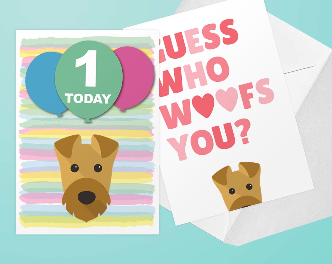 Two Best Selling Personalised Dog Greeting Cards