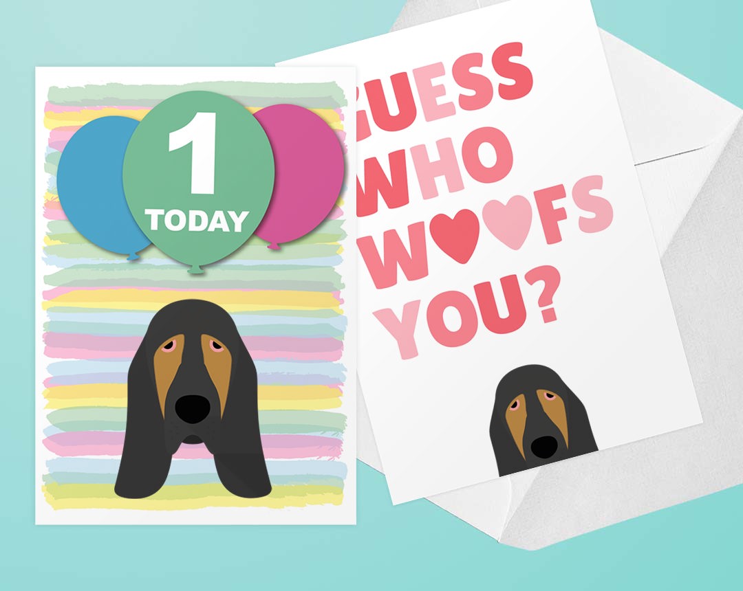 Two Best Selling Personalised Dog Greeting Cards