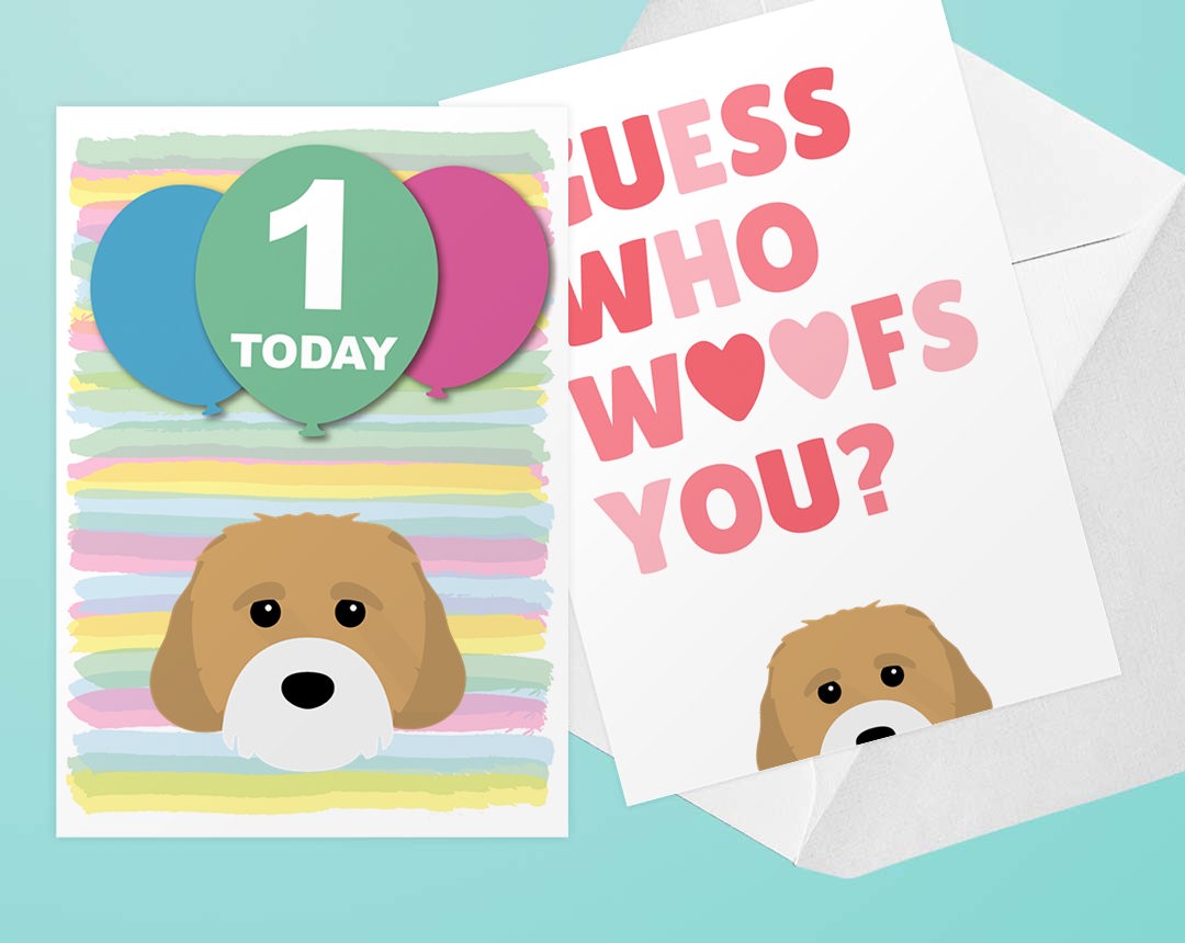 Two Best Selling Personalised Dog Greeting Cards