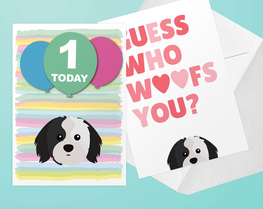 Two Best Selling Personalised Dog Greeting Cards
