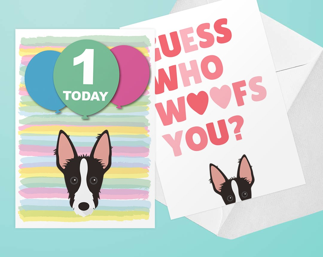 Two Best Selling Personalised Dog Greeting Cards