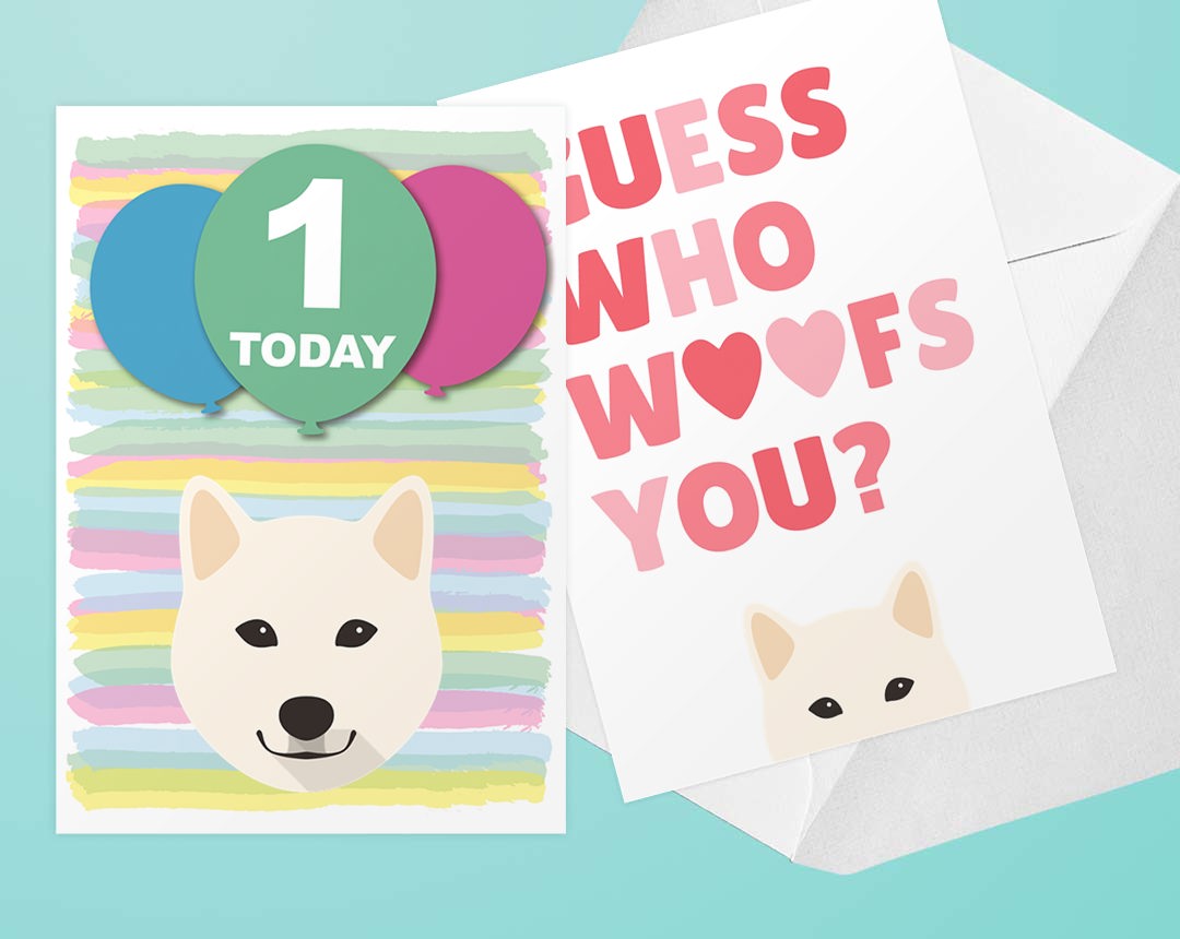 Two Best Selling Personalised Dog Greeting Cards