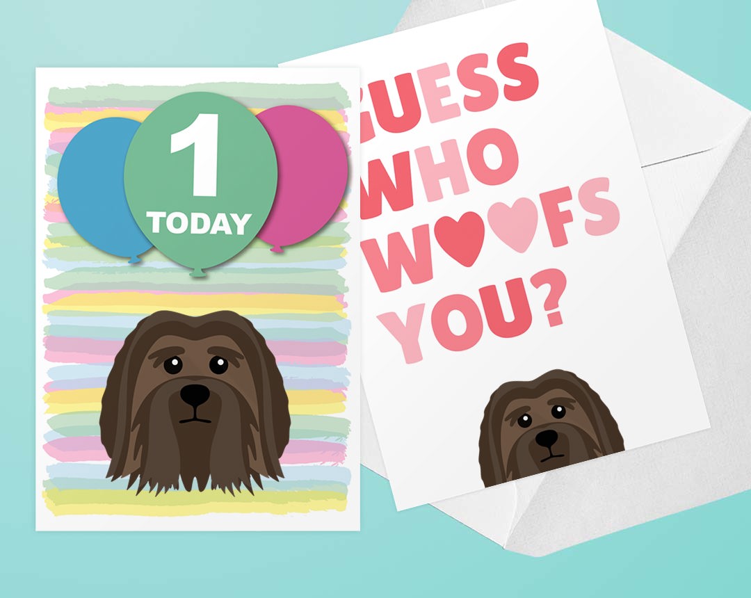 Two Best Selling Personalised Dog Greeting Cards