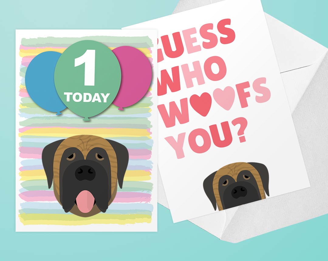 Two Best Selling Personalised Dog Greeting Cards