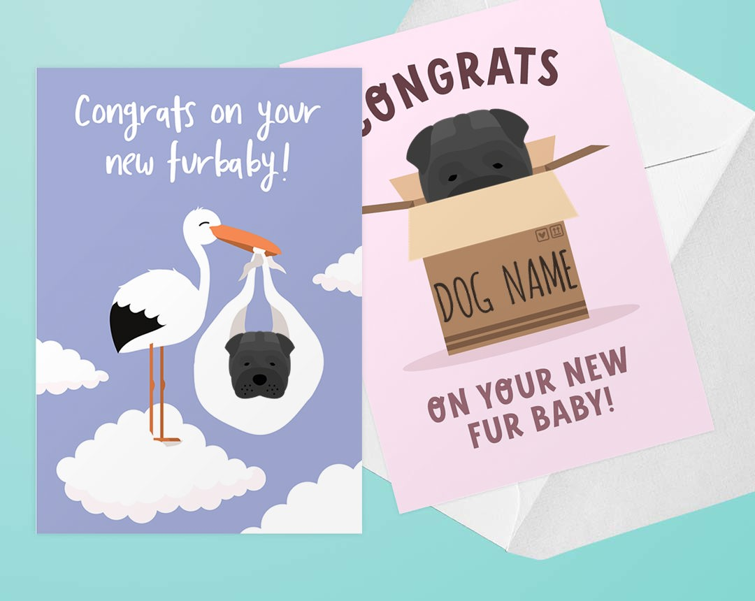 cards for new puppy arrivals 