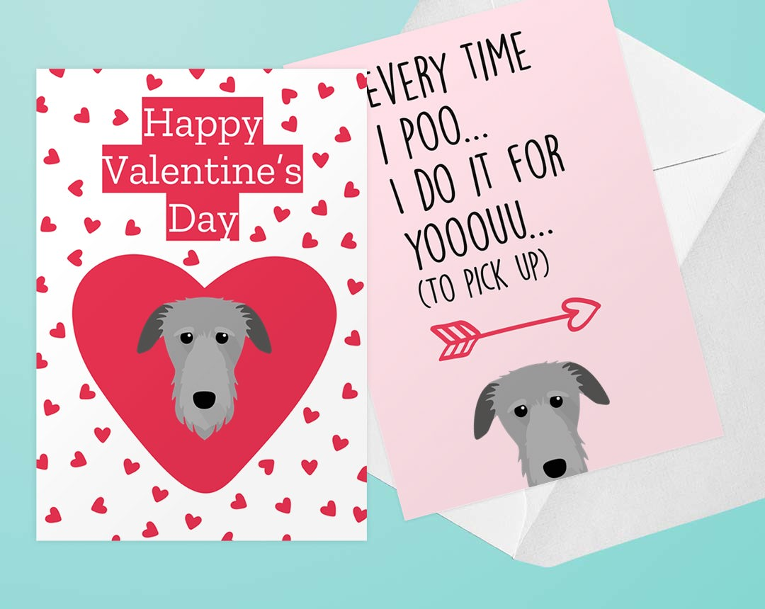 Valentines Day cards featuring your dog