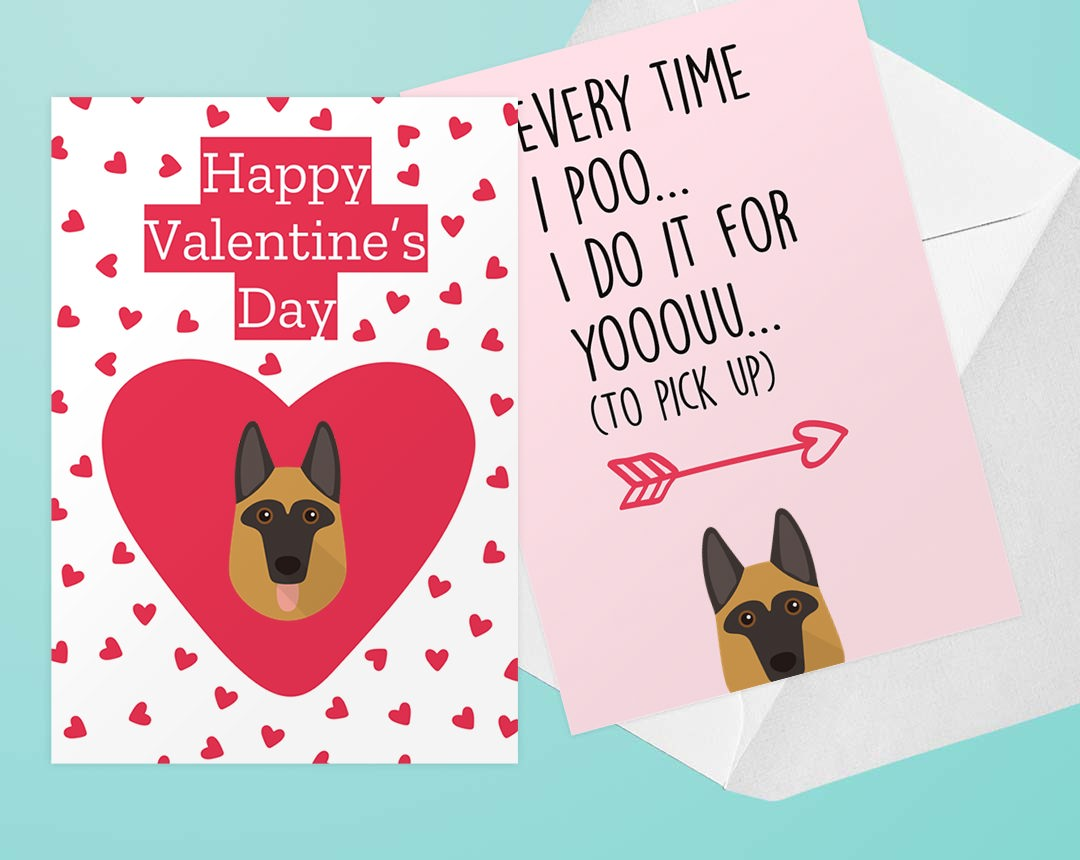 Cards for Valentines Day featuring your dog
