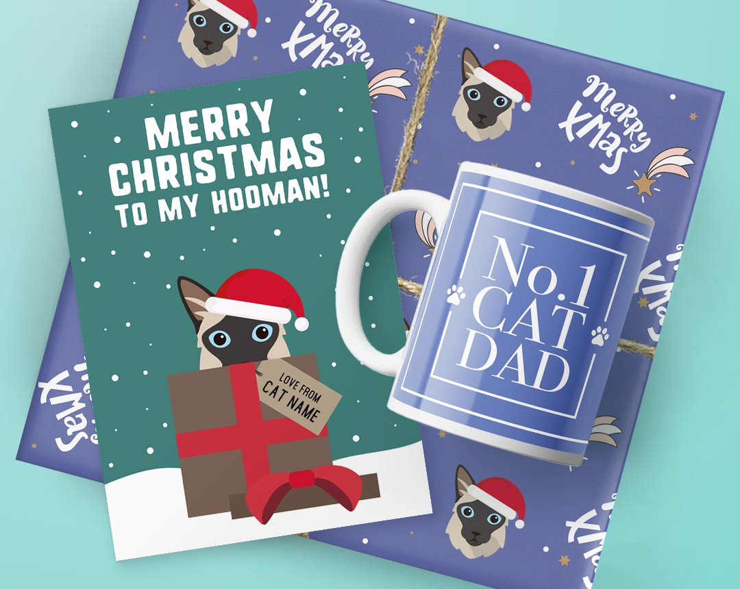 Perosnalised Cat Dad Christmas Gifts