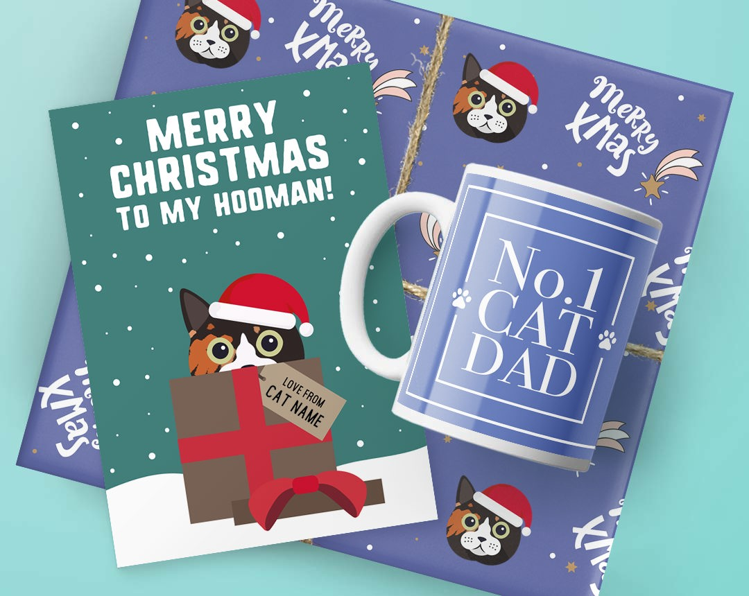 Perosnalised Cat Dad Christmas Gifts