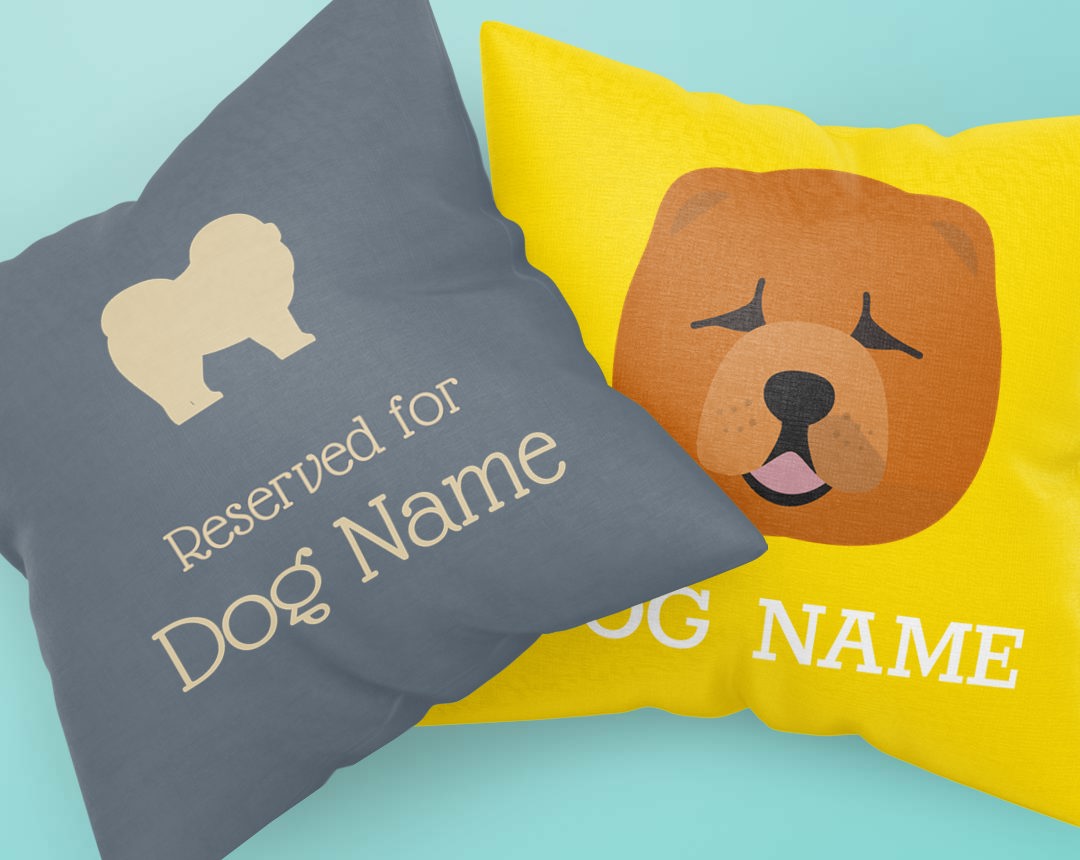 Two Personalized Dog Pillows