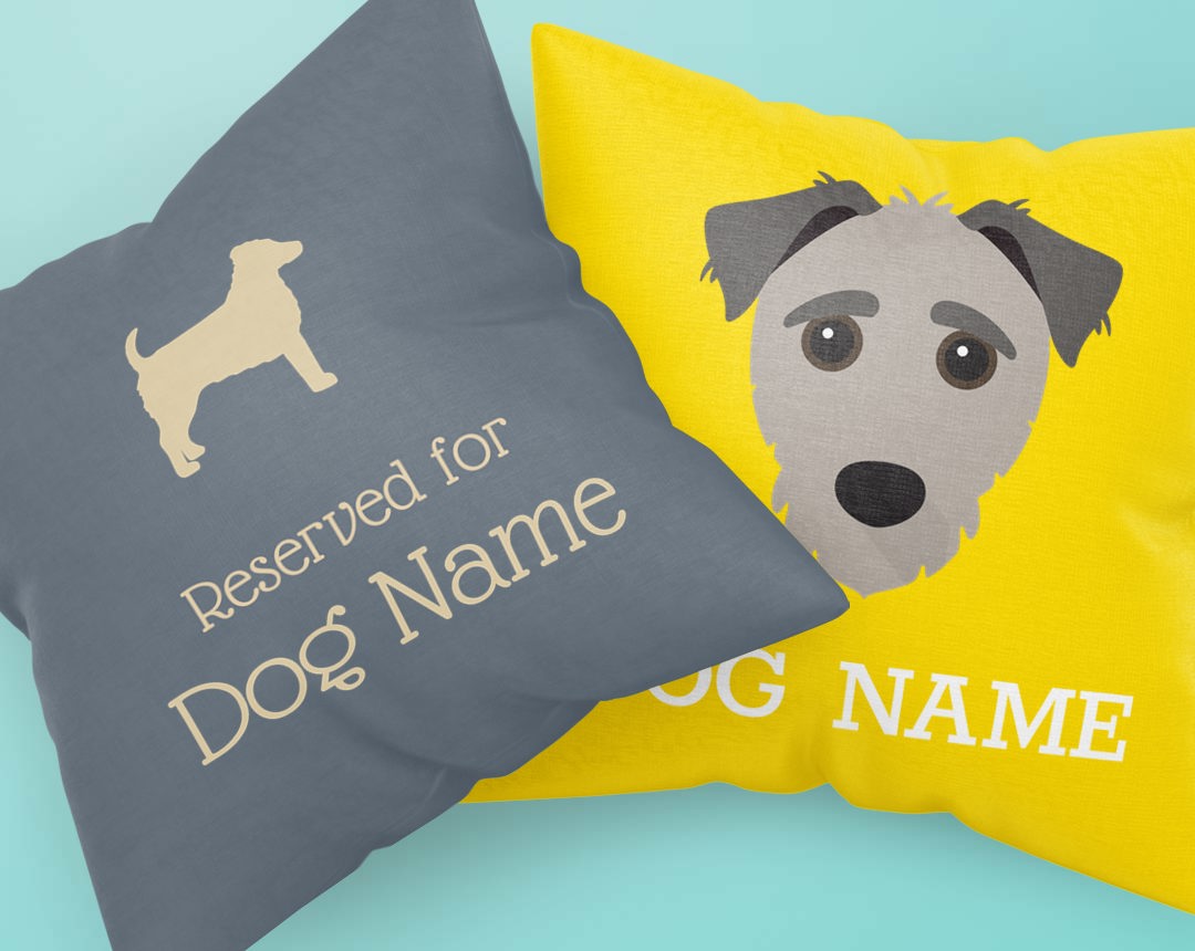 Two Personalized Dog Pillows