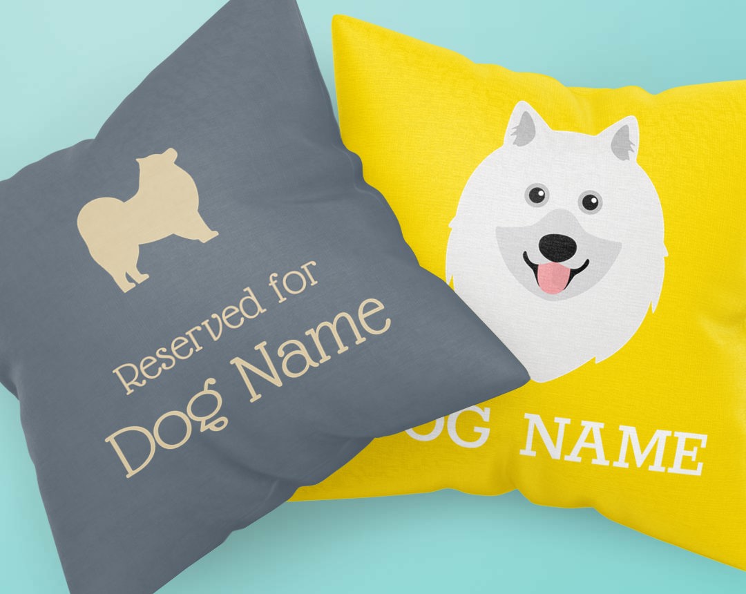 Two Personalized Dog Pillows