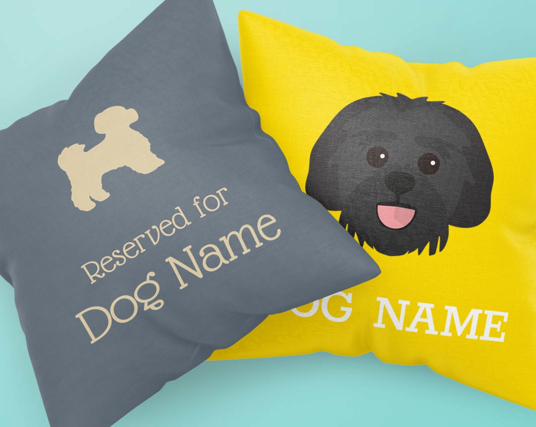 Two Personalized Dog Pillows