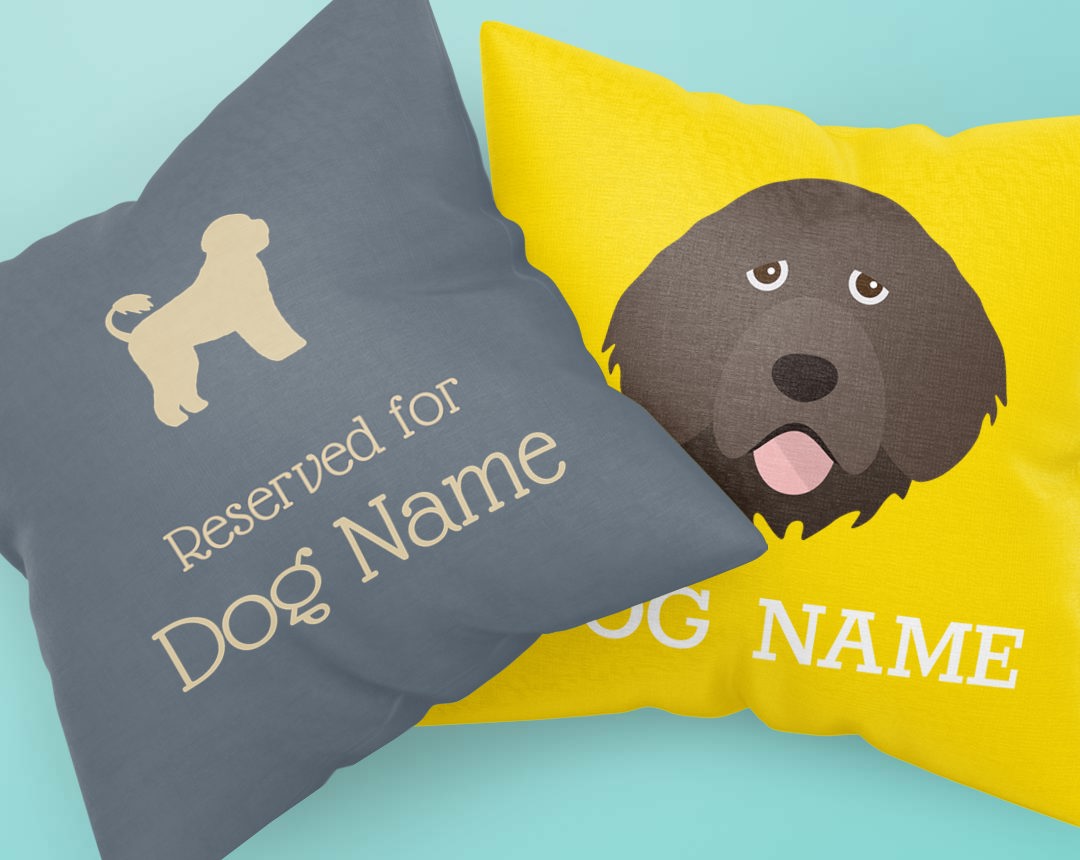 Two Personalized Dog Pillows