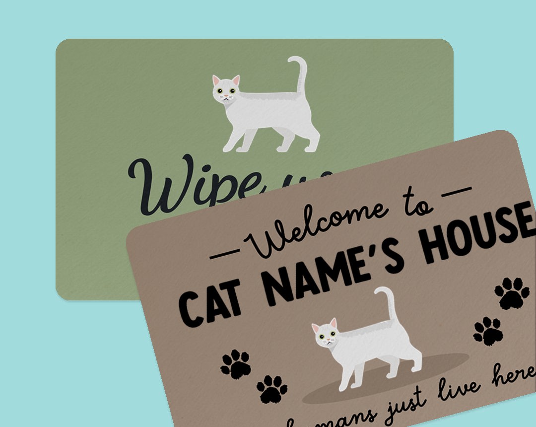 Personalized Door Mats for Cats