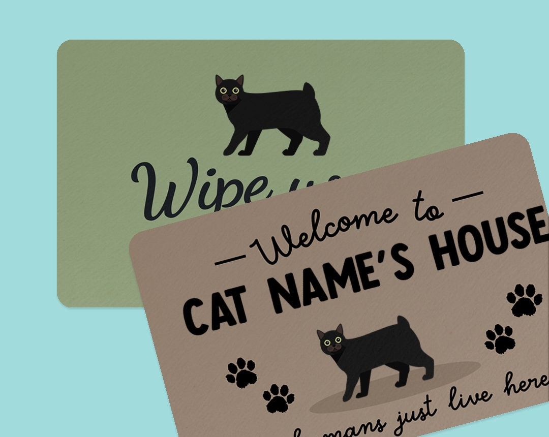 Personalized Door Mats for Cats