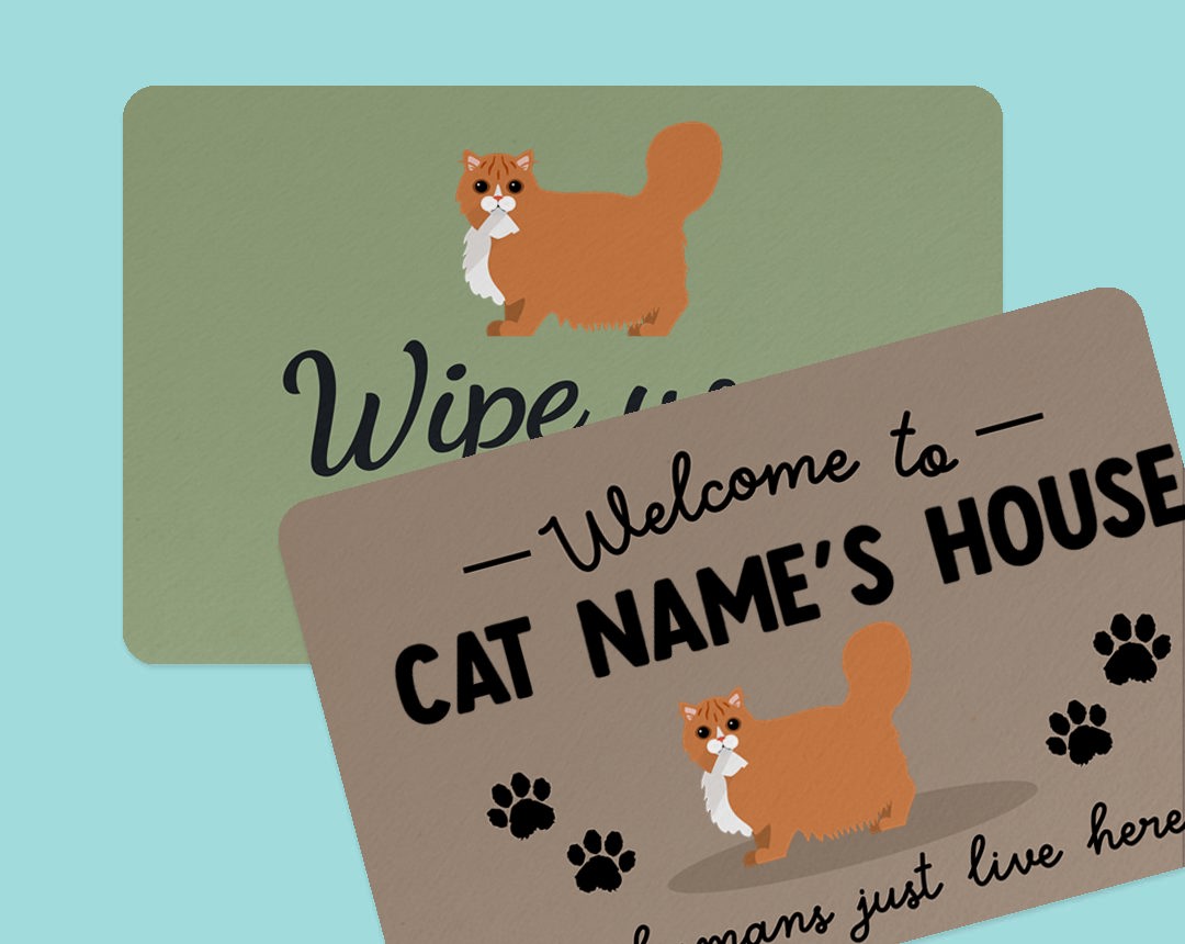 Personalized Door Mats for Cats