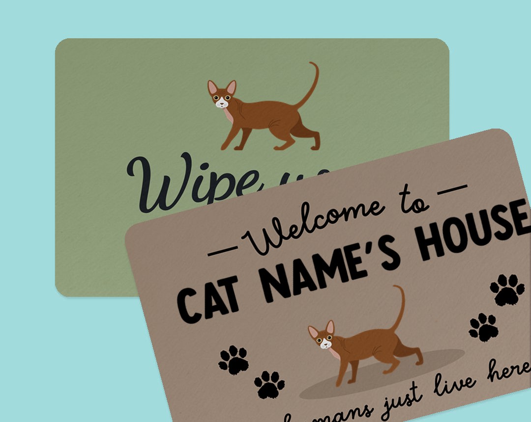 Personalized Door Mats for Cats