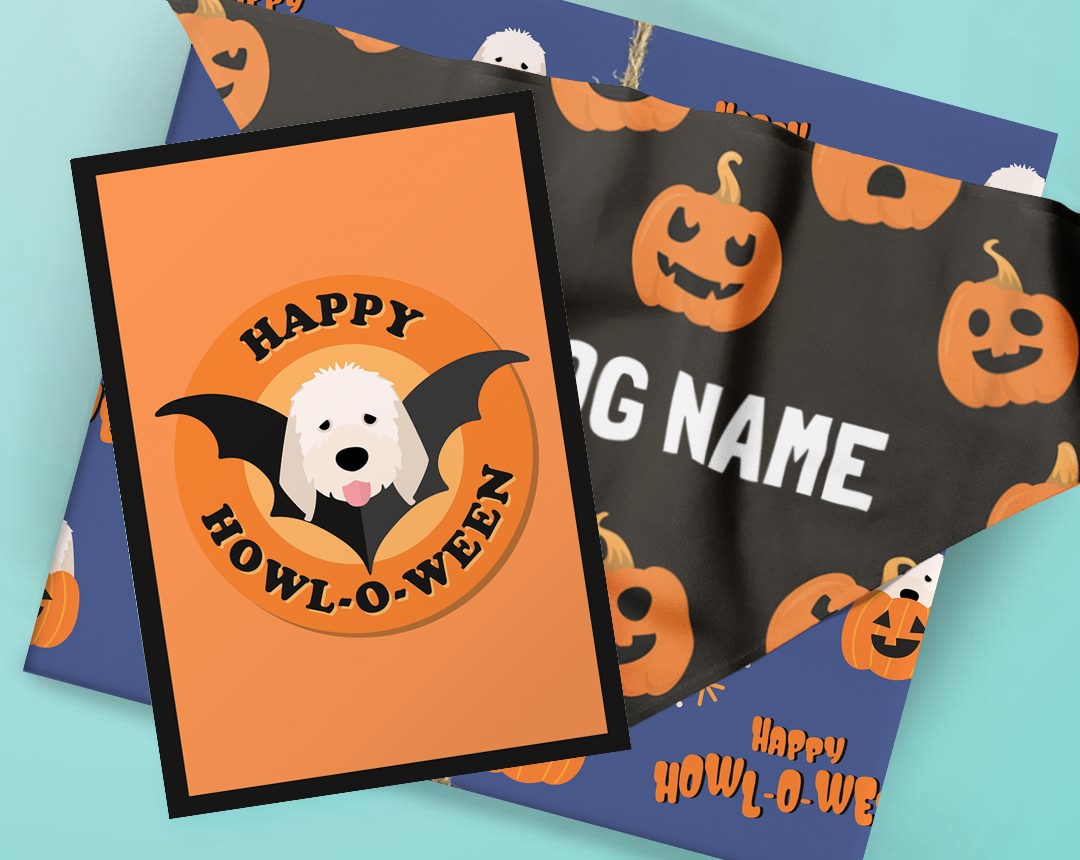 Halloween style bandanas featuring your dog