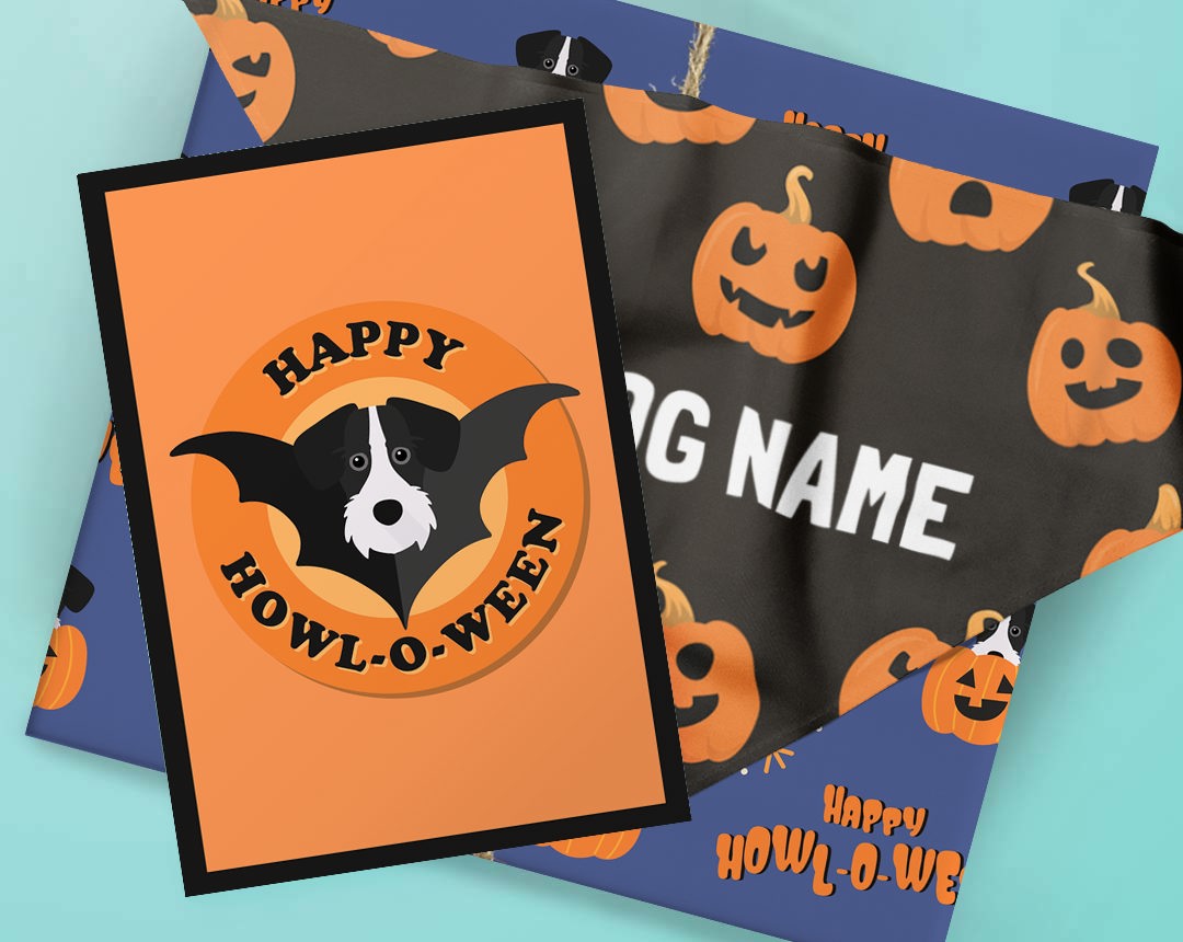 Halloween style bandanas featuring your dog