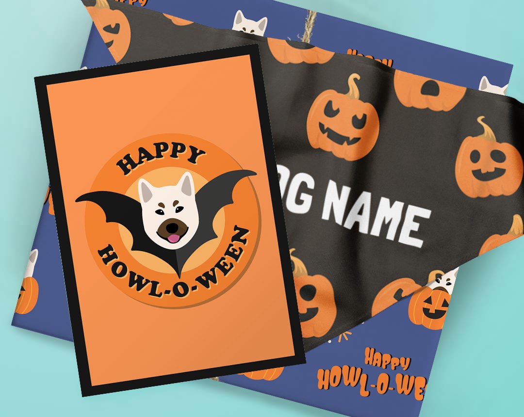 Halloween style bandanas featuring your dog