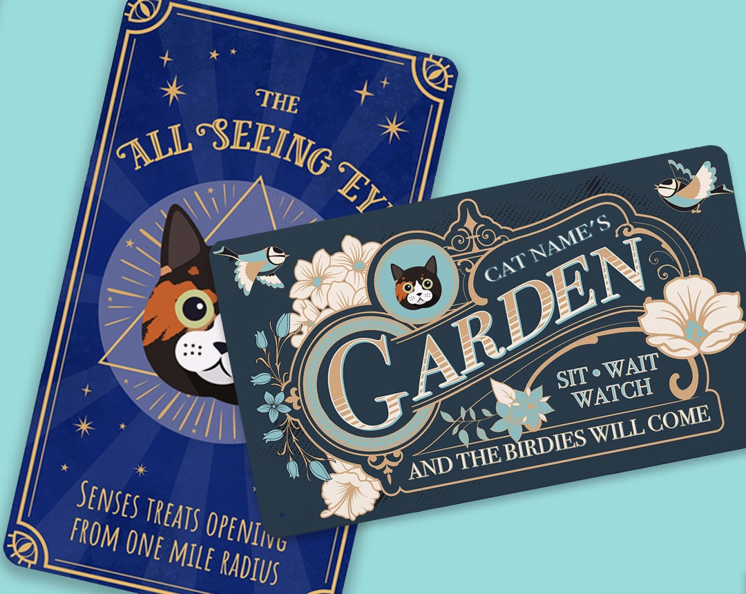 Metal SIgns personalized with your cat